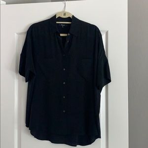Madewell Short Sleeved Silk Blouse